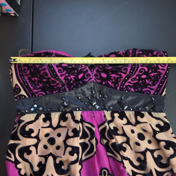 Burned velvet applique club top beads halter - Picture 11 of 12